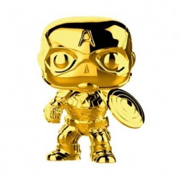 Funko Funko Pop Marvel Studio 10th Anniversary Captain America (Gold Chrome) Exclusive Vinyl Figure