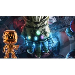 Funko Funko Pop Marvel Avengers Infinity War Thanos (Orange Chrome) Editions Limitée Boîte légèrement abimée