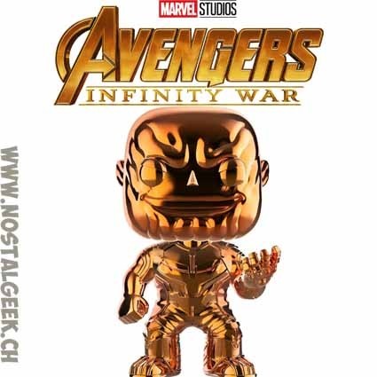 Funko Funko Pop Marvel Avengers Infinity War Thanos (Orange Chrome) Editions Limitée Boîte légèrement abimée