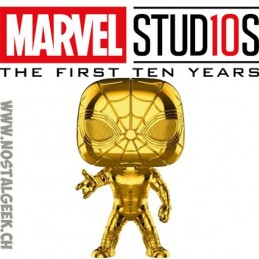Funko Funko Pop Marvel Studio 10th Anniversary Iron Spider (Gold Chrome) Exclusive Vinyl Figure