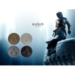 Paladone Assassin's Creed Set aus 4 Untersetzern aus Metall