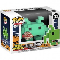 Funko Funko Pop Games Space Invaders 8 Bit Medium Invader Phosphorescent Vaulted Edition Limitée