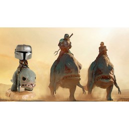 Funko Pop N°358 Rides 15 cm Star Wars The Mandalorian on Blurrg Vaulted