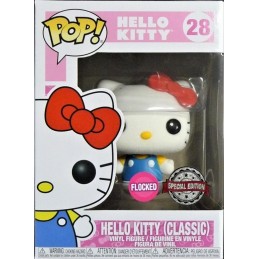 Funko Pop N°28 Sanrio Hello Kitty (Classic) Flocked Exclusive Vinyl Figur