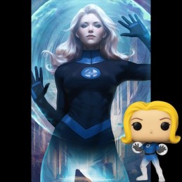 Funko Pop N°567 Marvel Fantastic Four Invisible Girl (Translucent) Exclusive Vinyl Figur