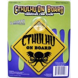 Cthulhu On Board Hanging Car Sign Horror Block Exclusive