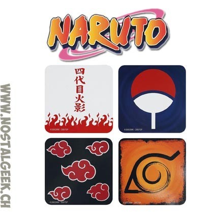 AbyStyle Naruto Shippuden Set bestehend aus 4 Untersetzern