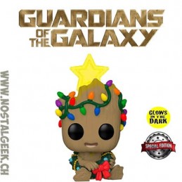 Funko Funko Pop Marvel Holiday Groot Phosphorescent Edition Limitée