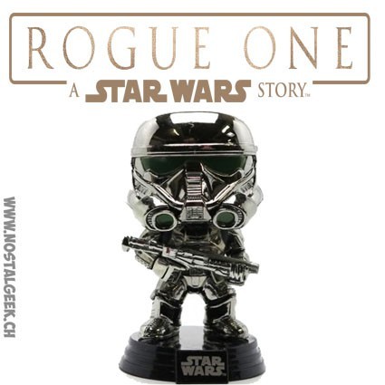 Funko Pop N°154 Star Wars: Rogue One Imperial Death Trooper Chromed Exclusive Vinyl Figure