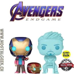 Funko Funko Pop Morgan Stark & Tony Stark Phosphorescent (2-Pack)Edition Limitée