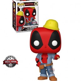 Funko Funko Pop Marvel Construction Worker Deadpool Edition Limitée