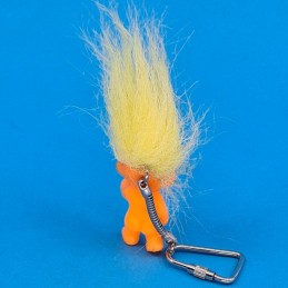 Troll orange cheveux jaune Figurine porte-clés d'occasion (Loose)