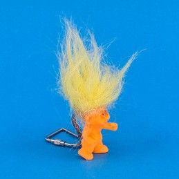 Troll orange cheveux jaune Figurine porte-clés d'occasion (Loose)