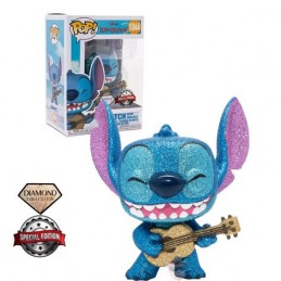 Funko Funko Pop Disney Lilo et Stitch - Stitch with Ukulele (Diamond Glitter) Edition Limitée