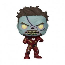 Funko Funko Pop Marvel: What if...? Zombie Iron Man Phosphorescent Edition Limitée