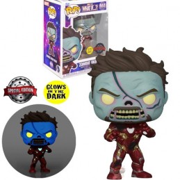 Funko Funko Pop Marvel: What if...? Zombie Iron Man Phosphorescent Edition Limitée