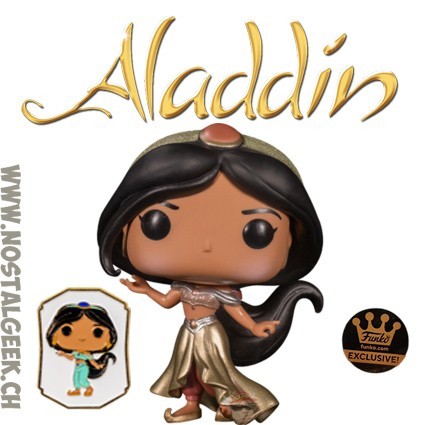 Funko Funko Pop Disney Ultimate Princess Aladdin Jasmine (Gold) avec Pin's Edition Limitée