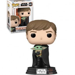 Pop N°482 The Mandalorian Luke Skywalker with Grogu Vinyl Figure