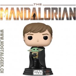 Pop N°482 The Mandalorian Luke Skywalker with Grogu Vinyl Figure