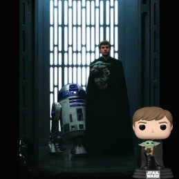 Pop N°482 The Mandalorian Luke Skywalker with Grogu Vinyl Figure