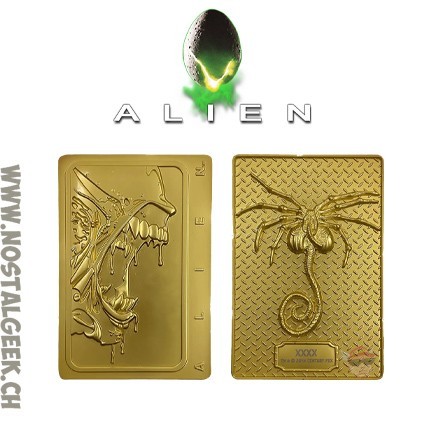 Alien Lingot Xenomorph plaqué or 24k Édition limitée