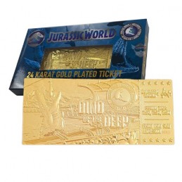 Jurassic World Mosasaurus Ticket plaqué or 24K Édition limitée