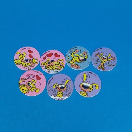 Marsupilami Set of 7 second hand Pogs (Loose).