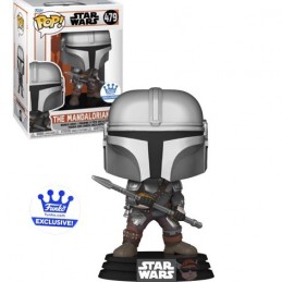 Funko Pop N°479 Star Wars The Mandalorian with Beskar Staff Exclusive Vinyl Figur