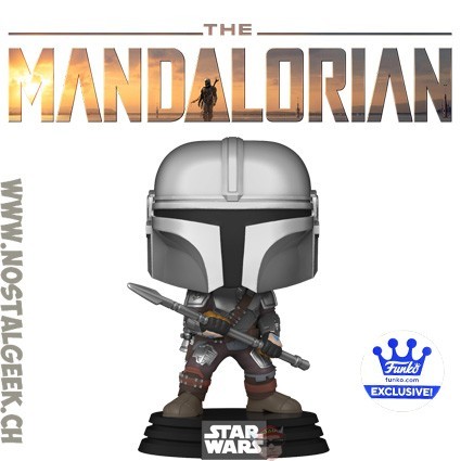 Funko Pop N°479 Star Wars The Mandalorian with Beskar Staff Exclusive Vinyl Figur