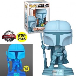 Funko Funko Pop Star Wars The Mandalorian (Hologram) Phosphorescent Edition Limitée