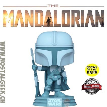 Funko Funko Pop Star Wars The Mandalorian (Hologram) Phosphorescent Edition Limitée