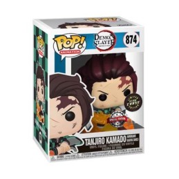 Funko Funko Pop Demon Slayer Tanjiro Kamado (Hinokami Kagura Dance) Chase Phosphorescent Edition Limitée