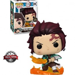 Funko Funko Pop Demon Slayer Tanjiro Kamado (Hinokami Kagura Dance) Phosphorescent Edition Limitée