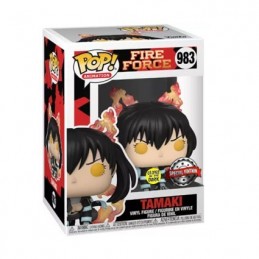 Funko Boîte abimée Pop N°983 Animation Fire Force Tamaki Vaulted Phosphorescent Edition Limitée