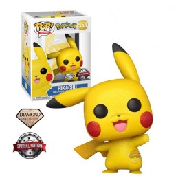 Funko Funko Pop N°553 Pokemon Pikachu Waving Diamond Glitter Edition Limitée