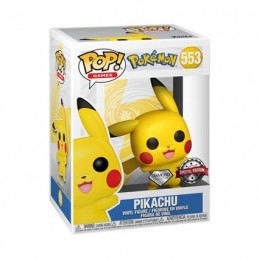 Funko Funko Pop N°553 Pokemon Pikachu Waving Diamond Glitter Edition Limitée