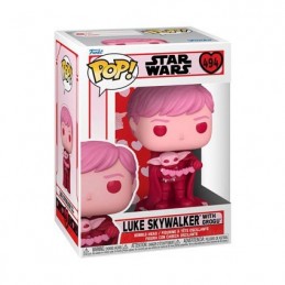 Funko Pop N°494 The Mandalorian Luke Skywalker with Grogu (Saint Valentin)