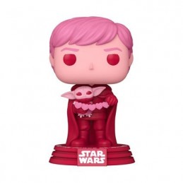 Funko Pop N°494 The Mandalorian Luke Skywalker with Grogu (Saint Valentin)