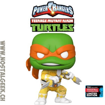 Funko Funko Pop Fall Convention 2022 TMNT X Power Rangers Michelangelo (Mikey) Edition Limitée