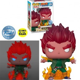 Funko Pop N°824 Naruto Might Guy (Eight Inner Gates) Glow in the Dark Exclusive Vinyl Figur