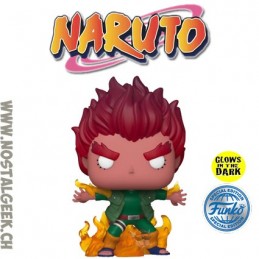 Funko Pop N°824 Naruto Might Guy (Eight Inner Gates) Glow in the Dark Exclusive Vinyl Figur