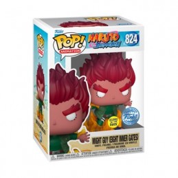 Funko Pop N°824 Naruto Might Guy (Eight Inner Gates) Glow in the Dark Exclusive Vinyl Figur