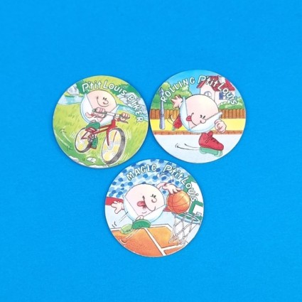 P'tit Louis Lot de 3 Pogs divers d'occasion (Loose)