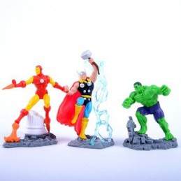 Marvel Collectible Diorama Iron Man - Thor - The Hulk Action Figure Set (Pack of 3)