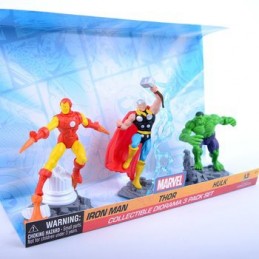 Marvel Collectible Diorama Iron Man - Thor - The Hulk Action Figure Set (Pack of 3)