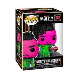 Funko Funko Pop N°989 Marvel: What if...? Infinity Killmonger (Black Light) Exclusive Vinyl Figure