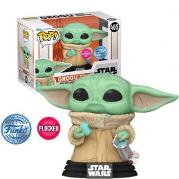 Pop N°465 The Mandalorian Grogu With Cookies (Flocked) Edition Limitée