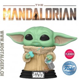 Pop N°465 The Mandalorian Grogu With Cookies (Flocked) Vinyl Figure