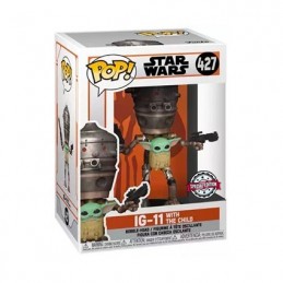 Funko Funko Pop N°427 Star Wars The Mandalorian IG-11 with The Child Exclusive Vinyl Figure