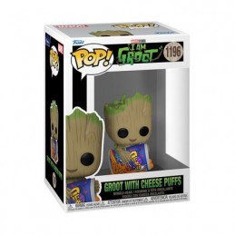 Funko Funko Pop Marvel N°1196 I Am Groot - Groot with Cheese Puffs